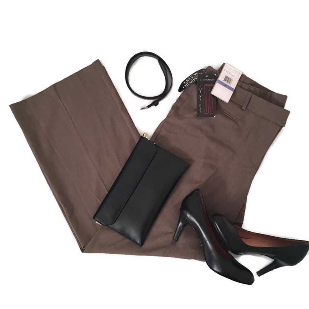 Sag Harbor Women’s Stretch Dress Pants - Taupe